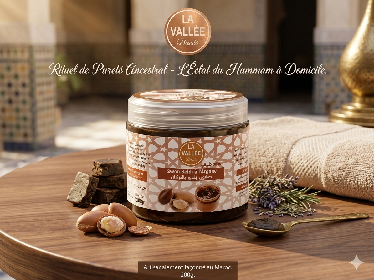 Savon Beldi à l'Argan de La Vallée. Le Secret du Rituel Hammam à la Maison